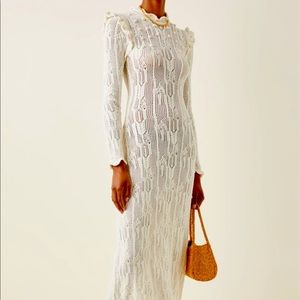 Ulla Johnson cream knit midi dress. Worn once. I had the dress lined